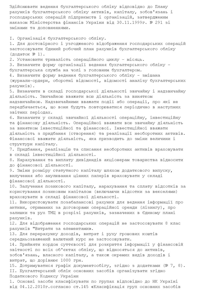 Опис бізнесу